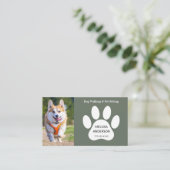 Modèle de carte de visite modifiable photo chien c (Debout devant)
