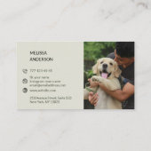 Modèle de carte de visite modifiable photo chien c (Dos)