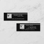 Modèle de carte de visite Monogramme (Devant / Derrière)