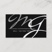Modèle de carte de visite Monogramme moderne (Dos)