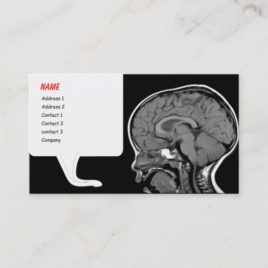 Modèle de carte de visite MRI amusant (Devant)