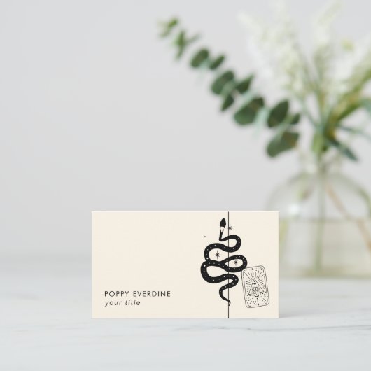 Modèle de carte de visite mystique céleste (Debout devant)