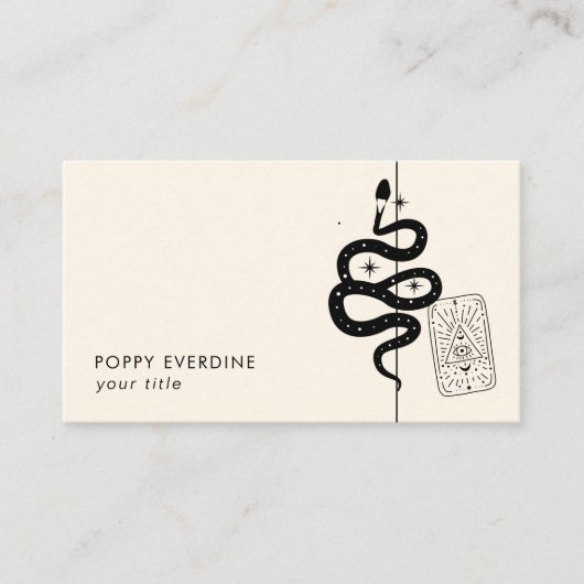 Modèle de carte de visite mystique céleste (Devant)