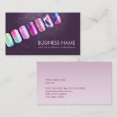 Modèle de carte de visite Nail Tech / Nail Art (Devant / Derrière)