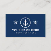 Modèle de carte de visite nautique (Devant)