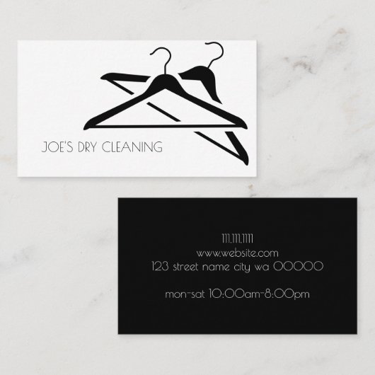 Modèle de carte de visite Nettoyage à sec (Devant / Derrière)