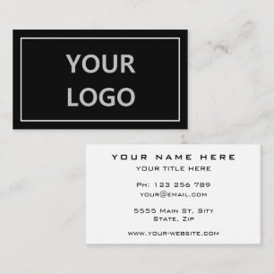 Modèle de carte de visite noir et blanc