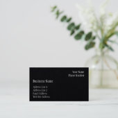Modèle de carte de visite noire (Debout devant)