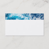 Modèle de carte de visite océan cool bleu turquois (Dos)
