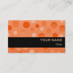 Modèle de carte de visite Orange Fizz bande noire