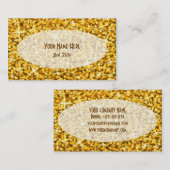 Modèle de carte de visite ovale Glitz "Gold" (Devant / Derrière)