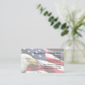 Modèle de carte de visite patriotique (Debout devant)