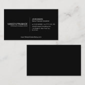 Modèle de carte de visite personnalisable en noir (Devant / Derrière)