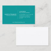 Modèle de carte de visite personnalisable Turquois (Devant / Derrière)