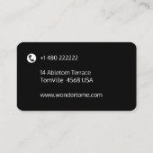 Modèle de carte de visite personnalisée (Dos)