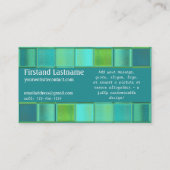 Modèle de carte de visite personnalisée Sea Mosaic (Dos)