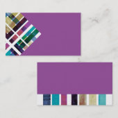 modèle de carte de visite personnalisée violet pla (Devant / Derrière)