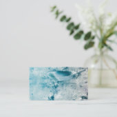 modèle de carte de visite photo bleu plumes (Debout devant)