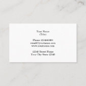 Modèle de carte de visite photo de palmier tropica (Dos)