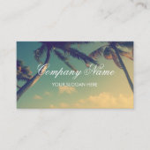 Modèle de carte de visite photo de palmier tropica (Devant)