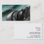 Modèle de carte de visite photographe moderne (Devant / Derrière)