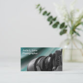 Modèle de carte de visite photographe moderne (Debout devant)