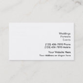 Modèle de carte de visite photographe moderne (Dos)