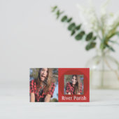 Modèle de carte de visite Photographie de capture (Debout devant)