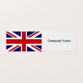 Modèle de carte de visite pliée avec drapeau angla (Extérieur déplié)