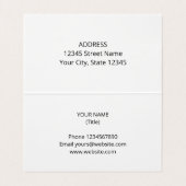 Modèle de carte de visite pliée avec drapeau canad (Intérieur déplié)