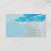 modèle de carte de visite plumes bleues (Devant)