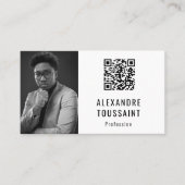 Modèle de carte de visite Portrait & QR Code (Devant)