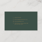 Modèle de carte de visite pour avocat de luxe (Dos)