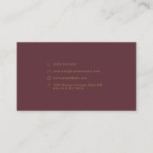 Modèle de carte de visite pour avocat de luxe (Dos)