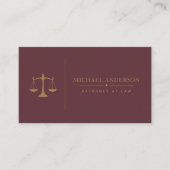 Modèle de carte de visite pour avocat de luxe (Devant)