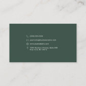 Modèle de carte de visite pour avocat de luxe (Dos)