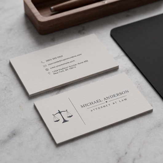 Modèle de carte de visite pour avocat de luxe