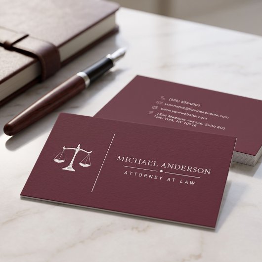 Modèle de carte de visite pour avocat de luxe