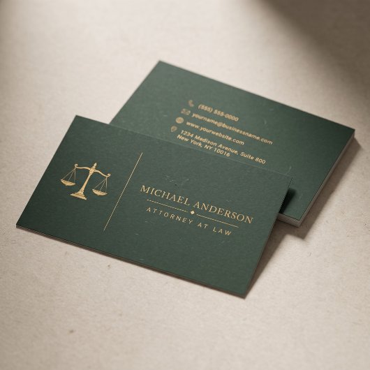 Modèle de carte de visite pour avocat de luxe