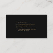 Modèle de carte de visite pour avocat de luxe (Dos)