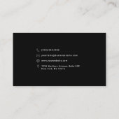 Modèle de carte de visite pour avocat de luxe (Dos)