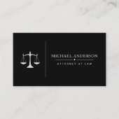 Modèle de carte de visite pour avocat de luxe (Devant)
