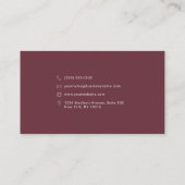 Modèle de carte de visite pour avocat de luxe (Dos)