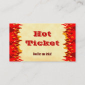 Modèle de carte de visite pour billet chaud d'évén (Devant)