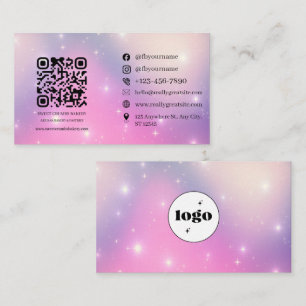 Modèle de carte de visite pour boulangerie galaxie