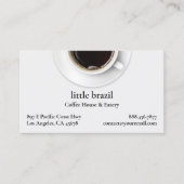 Modèle de carte de visite pour café (Devant)