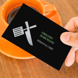 Modèle de carte de visite pour chef privé