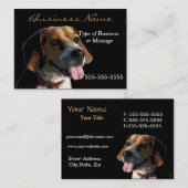 Modèle de carte de visite pour chien - Beagle (Devant / Derrière)