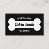 Modèle de carte de visite pour chien de promenade  (Devant)