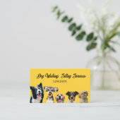 Modèle de carte de visite pour chien | Promenade d (Debout devant)